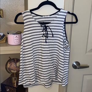 Striped knit tank